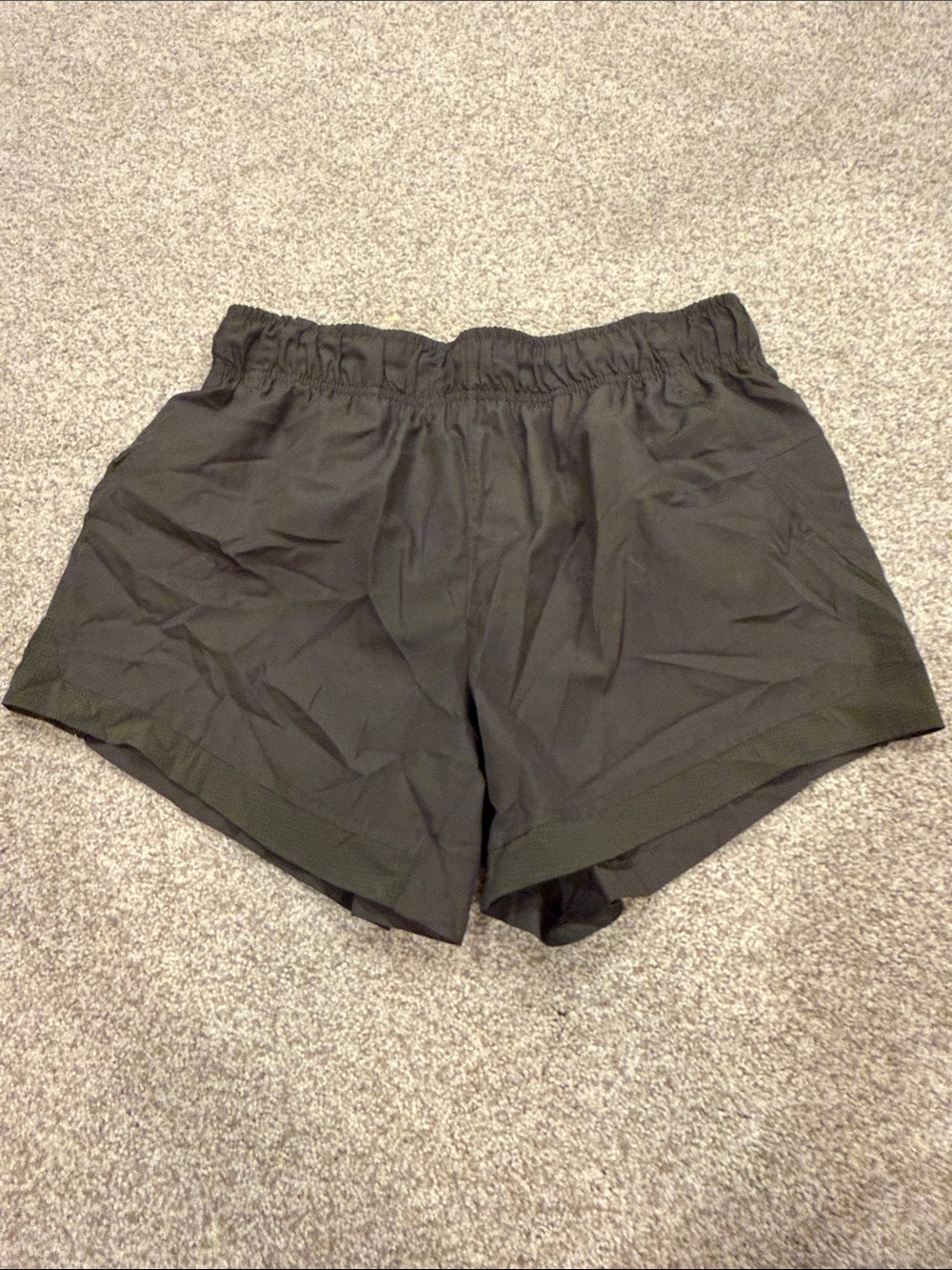 Athletic Works dark olive green Elastic-Waist Athletic Shorts